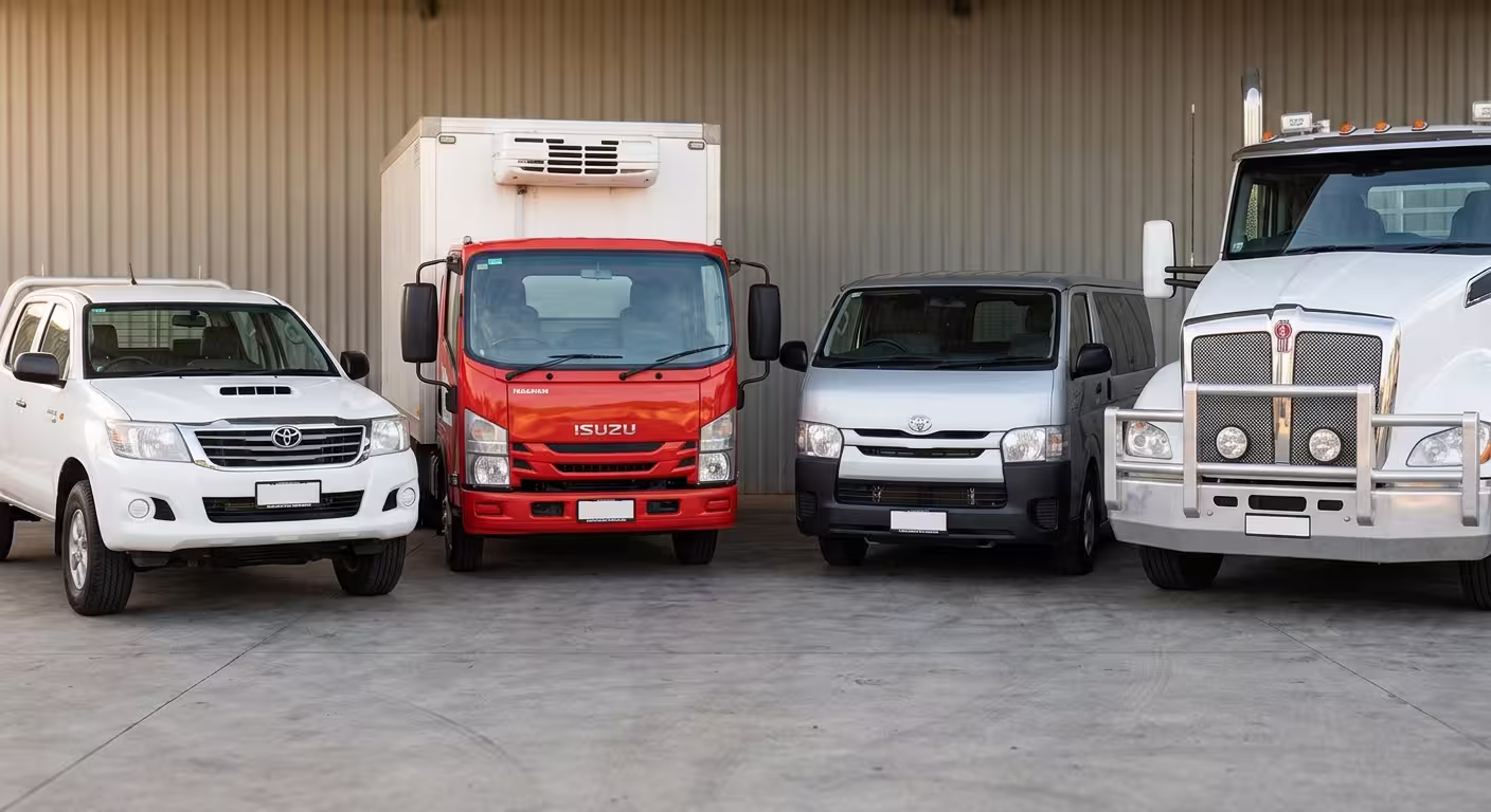 Commercial trucks and vans in for engine carbon cleaning in Sydney