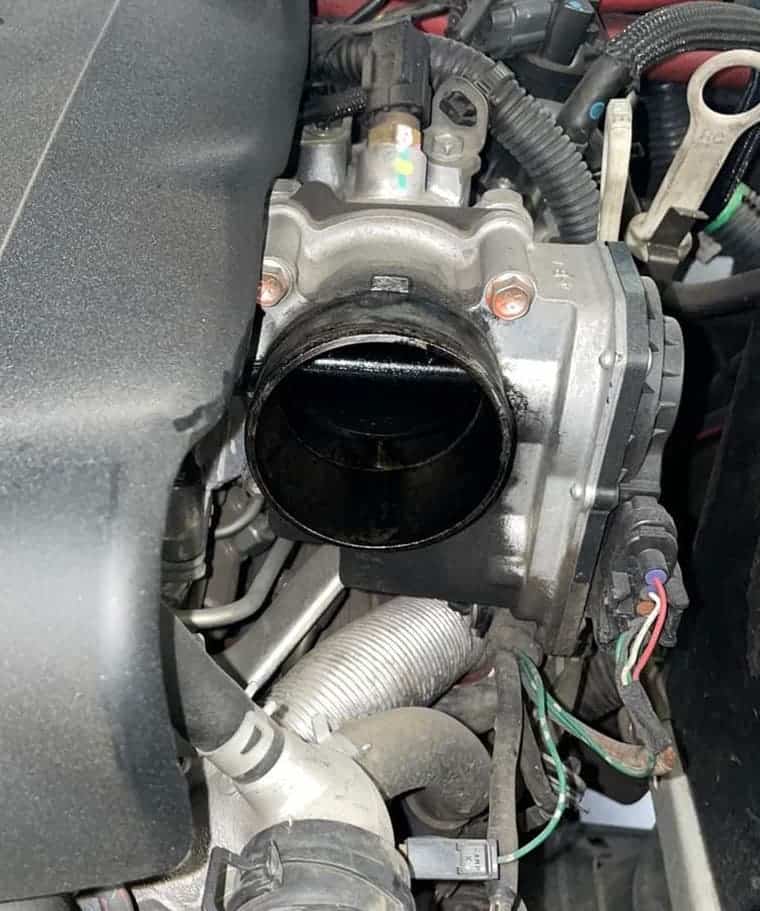 Dirty Intake before Engine Carbon Cleaning in Sydney