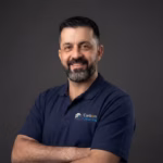 Nas, founder of Expert Carbon Cleaning, in the Kings Park workshop