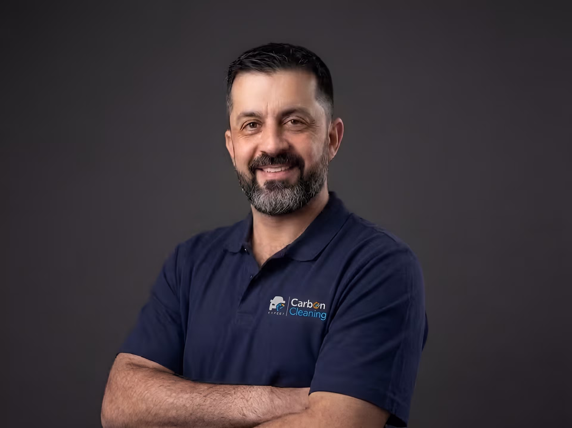 Nas, founder of Expert Carbon Cleaning, in the Kings Park workshop