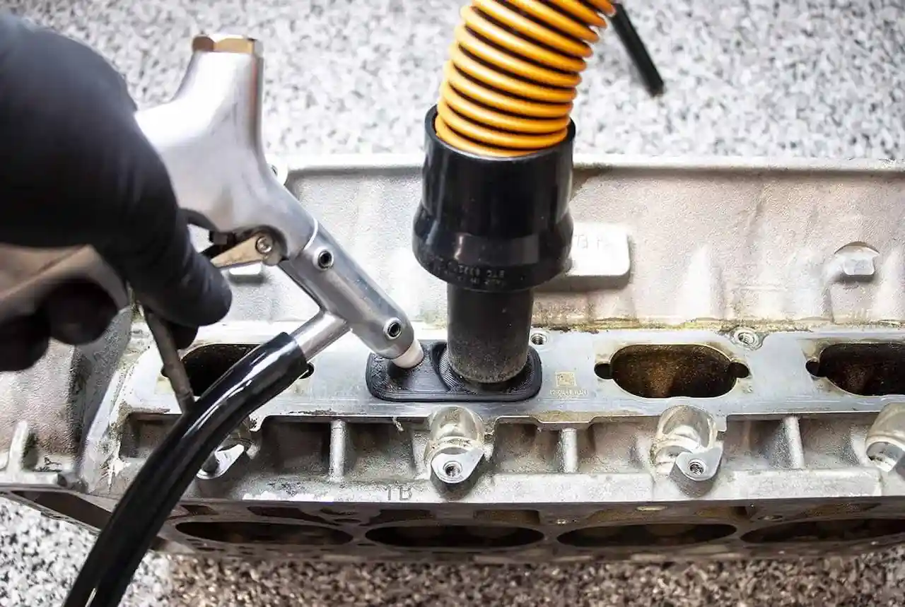 Walnut blasting intake valves on a direct injection engine in Sydney